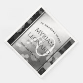 Elegant 70th Platinum Wedding Jubileum Servet (Hoek)