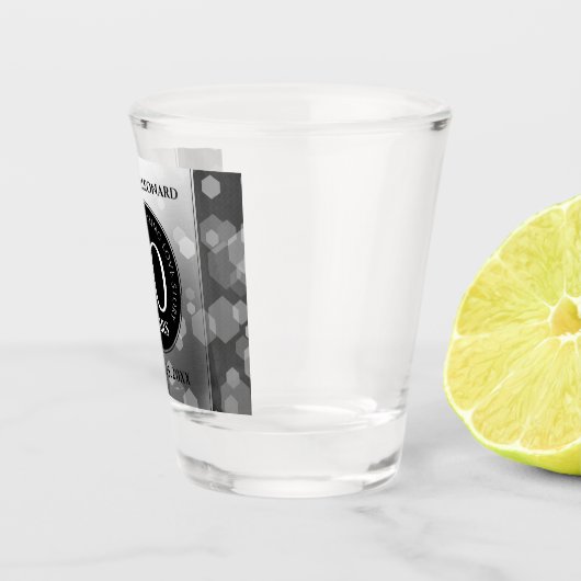 Elegant 70th Platinum Wedding Jubileum Shot Glas (Rechts)