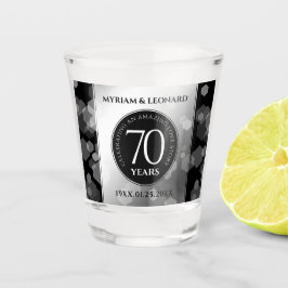 Elegant 70th Platinum Wedding Jubileum Shot Glas