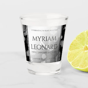 Elegant 70th Platinum Wedding Jubileum Shot Glas
