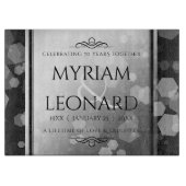 Elegant 70th Platinum Wedding Jubileum Snijplank (Voorkant)