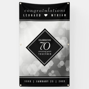 Elegant 70th Platinum Wedding Jubileum Spandoek