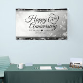 Elegant 70th Platinum Wedding Jubileum Spandoek (Beurs)