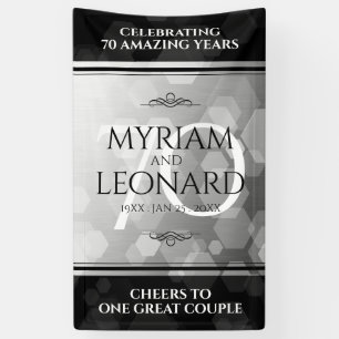 Elegant 70th Platinum Wedding Jubileum Spandoek