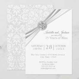 Elegant 75/60 Diamanten Huwelijksjubileum Ontwerp Kaart