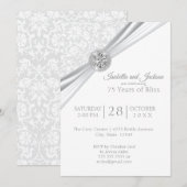 Elegant 75/60 Diamanten Jubileum Ontwerp Kaart (Voorkant / Achterkant)