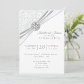 Elegant 75 / 60 Diamond Jubileum Design Kaart (Staand voorkant)