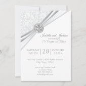 Elegant 75 / 60 Diamond Jubileum Ontwerp Kaart (Voorkant)