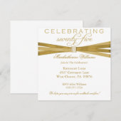 Elegant 75e verjaardag Uitnodigingen (Voorkant / Achterkant)