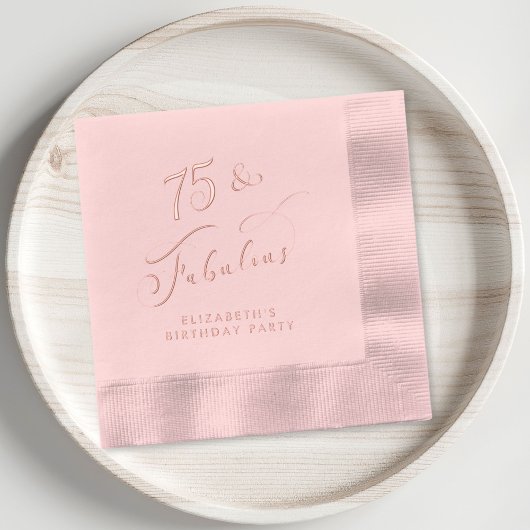 Elegant 75e verjaardagsfeest goud folie servetten