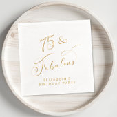 Elegant 75e verjaardagsfeest goud folie servetten