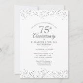 Elegant 75ste bruiloft Jubileum Confetti Kaart (Voorkant)