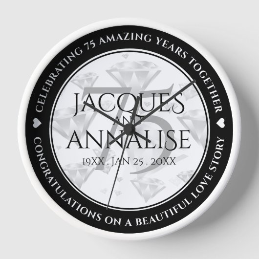 Elegant 75th Diamond Bruiloft Jubileum (Voorkant)