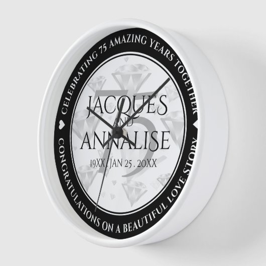 Elegant 75th Diamond Bruiloft Jubileum (Hoek)