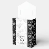 Elegant 75th Diamond Bruiloft Jubileum Bedankdoosjes (Geopend)