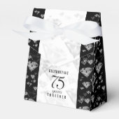 Elegant 75th Diamond Bruiloft Jubileum Bedankdoosjes (Voorkant Zijde)