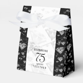 Elegant 75th Diamond Bruiloft Jubileum Bedankdoosjes