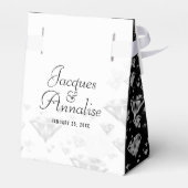 Elegant 75th Diamond Bruiloft Jubileum Bedankdoosjes (Achterkant)