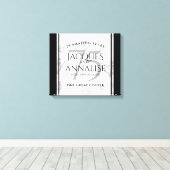 Elegant 75th Diamond Bruiloft Jubileum Canvas Afdruk (Insitu (Houten vloer))