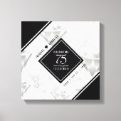 Elegant 75th Diamond Bruiloft Jubileum Canvas Afdruk (Voorkant)