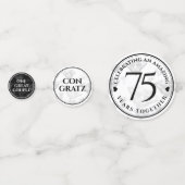 Elegant 75th Diamond Bruiloft Jubileum Confetti (Voorkanten)