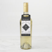 Elegant 75th Diamond Bruiloft Jubileum Flessenhanger (Op fles)