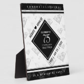 Elegant 75th Diamond Bruiloft Jubileum Fotoplaat (Zijkant)