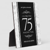 Elegant 75th Diamond Bruiloft Jubileum Fotoplaat (Zijkant)