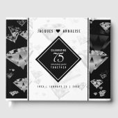 Elegant 75th Diamond Bruiloft Jubileum Gastenboek (Voorkant)
