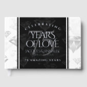 Elegant 75th Diamond Bruiloft Jubileum Gastenboek (Voorkant)