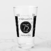 Elegant 75th Diamond Bruiloft Jubileum Glas (Achterkant)