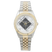 Elegant 75th Diamond Bruiloft Jubileum Horloge (Voorkant)