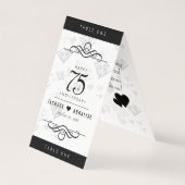 Elegant 75th Diamond Bruiloft Jubileum Kaart (Achterkant)