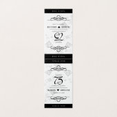 Elegant 75th Diamond Bruiloft Jubileum Kaart (Buitenkant ongevouwen)