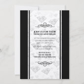 Elegant 75th Diamond Bruiloft Jubileum Kaart (Achterkant)