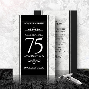 Elegant 75th Diamond Bruiloft Jubileum Kaart