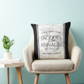 Elegant 75th Diamond Bruiloft Jubileum Kussen (Stoel)