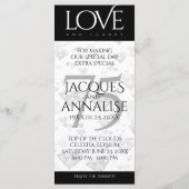 Elegant 75th Diamond Bruiloft Jubileum Menu (Achterkant)