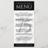Elegant 75th Diamond Bruiloft Jubileum Menu (Voorkant)