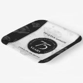 Elegant 75th Diamond Bruiloft Jubileum Papieren Bordje (Gebogen)