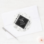 Elegant 75th Diamond Bruiloft Jubileum Ronde Sticker (Envelop)
