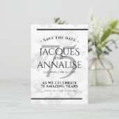Elegant 75th Diamond Bruiloft Jubileum Save The Date (Staand voorkant)