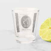 Elegant 75th Diamond Bruiloft Jubileum Shot Glas (Achterkant)