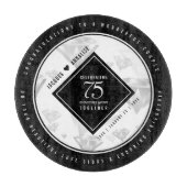 Elegant 75th Diamond Bruiloft Jubileum Snijplank (Voorkant)