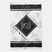 Elegant 75th Diamond Bruiloft Jubileum Theedoek (Verticaal)