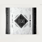 Elegant 75th Diamond Bruiloft Jubileum Wandkleed (Voorkant (horizontaal))