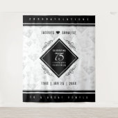 Elegant 75th Diamond Bruiloft Jubileum Wandkleed (Voorkant)