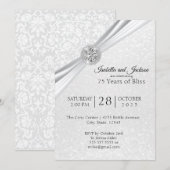 Elegant 75th Diamond Jubileum Design Kaart (Voorkant / Achterkant)