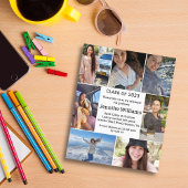 Elegant 7 foto's collage afstuderen uitnodiging