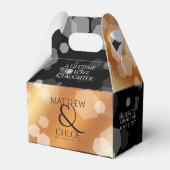 Elegant 7e 22e 49e Copper Wedding Jubileum Bedankdoosjes (Achterkant)